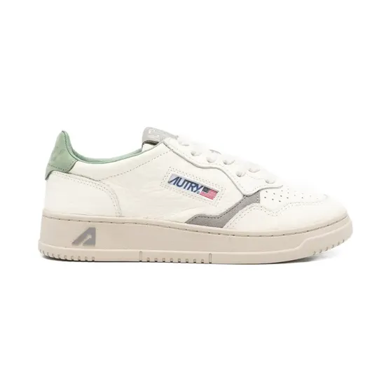 Autry Medalist Low bewerkte leren sneakers – Beige (AULWNE16)