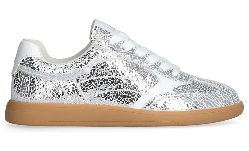 Liu Jo sneaker Crack Leather Silver/White (BF5069PX006S10S8)