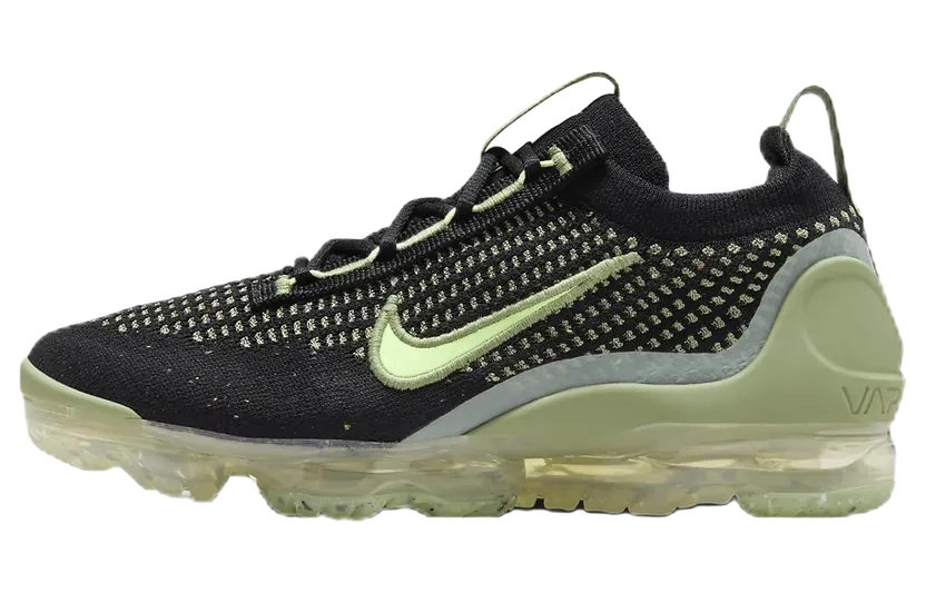 Nike Air VaporMax 2021 Flyknit GS “Black Vintage Green” (DB1550-010)