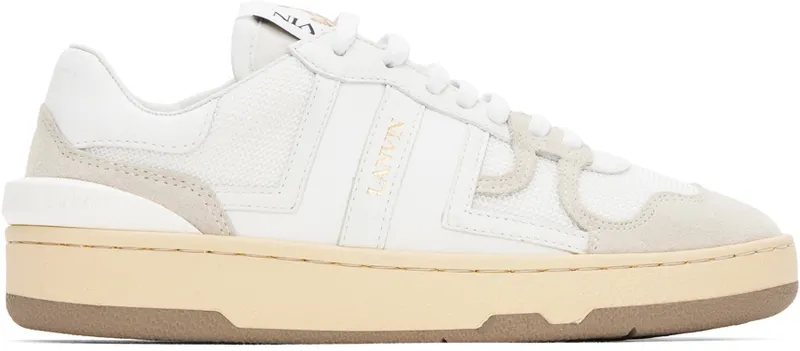 Lanvin White Leather Clay Low (FM-SKDK00-NASH-A20)