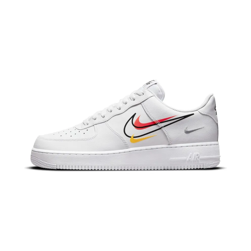Nike Air Force 1 Low Multi Swoosh White Team Orange (2021) (DM9096-100)