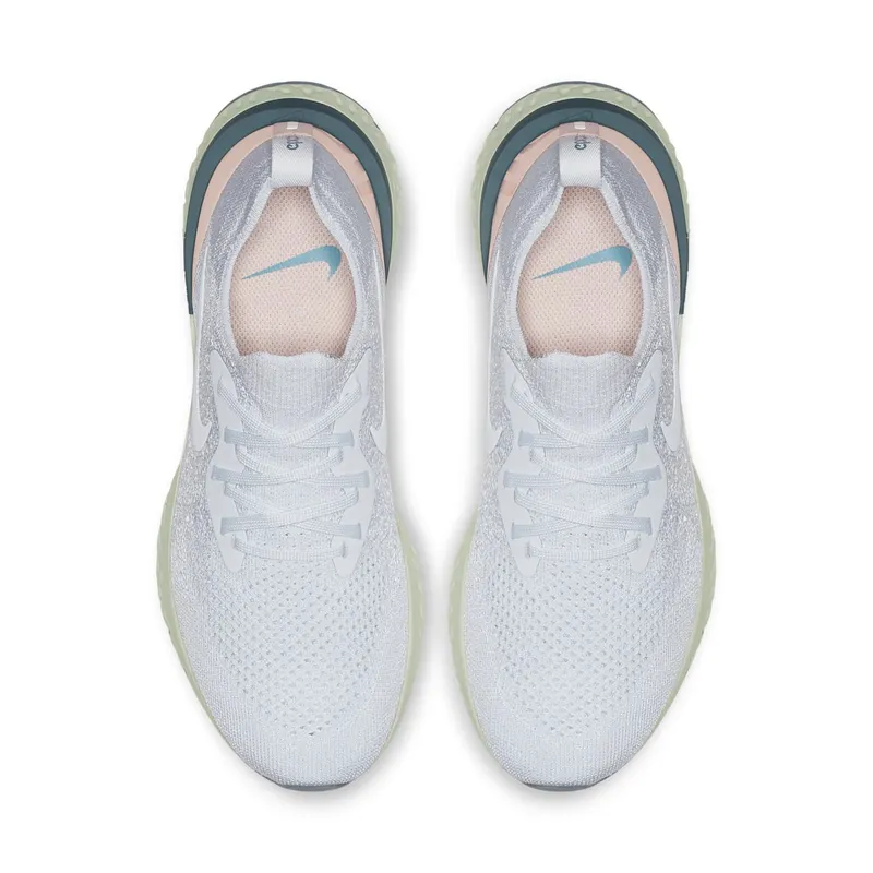 Nike Epic React Flyknit Pure Platinum Celestial Teal (W) Pure Platinum/Particle Beige-Celestial Teal-Pure Platinum (AQ0070-014)