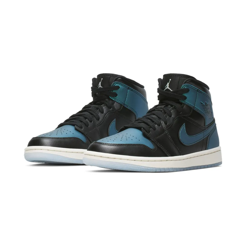 Jordan 1 Mid Iridescent Black (W) Black/Pale Ivory-Multi-Color (BQ6472-009)