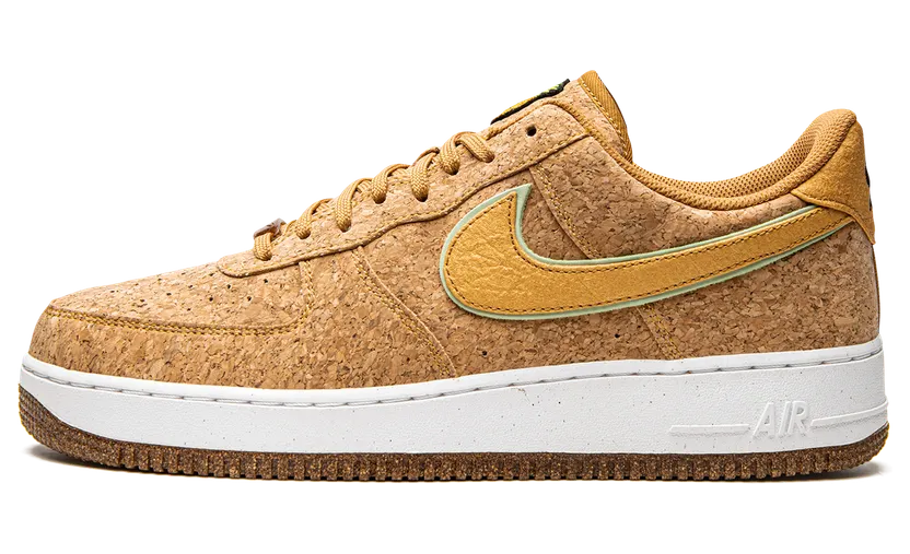 Nike Air Force 1 ’07 PRM ‘Cork’ – Happy Pineapple (2021) – “Multicolor / Metallic Gold / Flux / Lime Glow” (DJ2536-900)