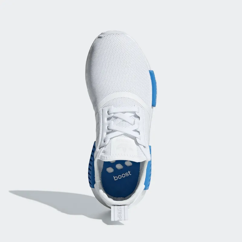 adidas NMD R1 Cloud White Bright Blue (Youth) Cloud White/Cloud White/Bright Blue (AQ1785)