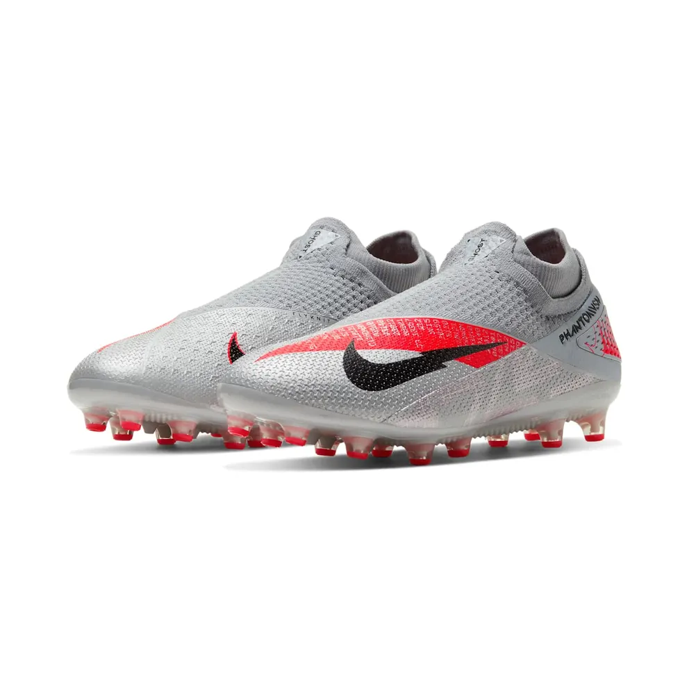 Nike Phantom Vision 2 Elite DF AG-Pro “Metallic Bomber Grey / Particle Grey / Laser Crimson / Black” (CD4160-906)