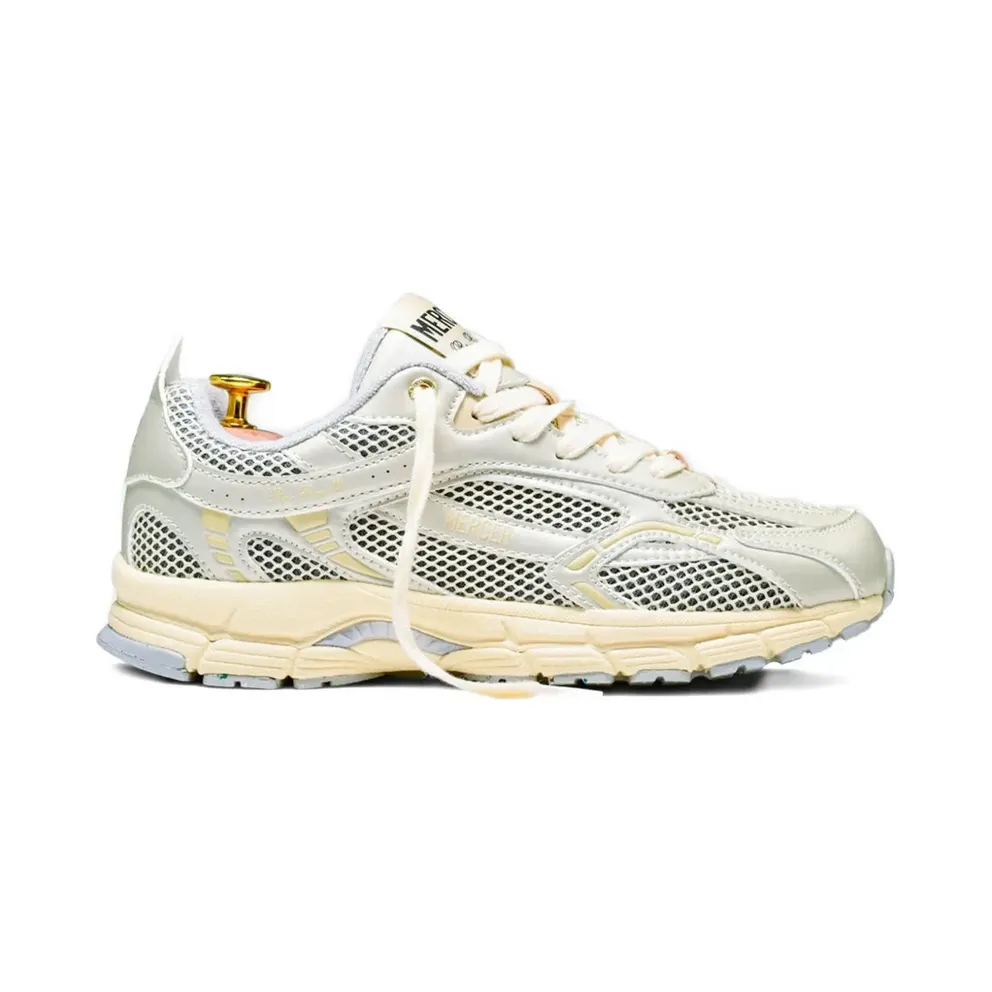 TheMercer. The Re-Run hardloopsneakers with mesh vlak – Beige (ME243001)