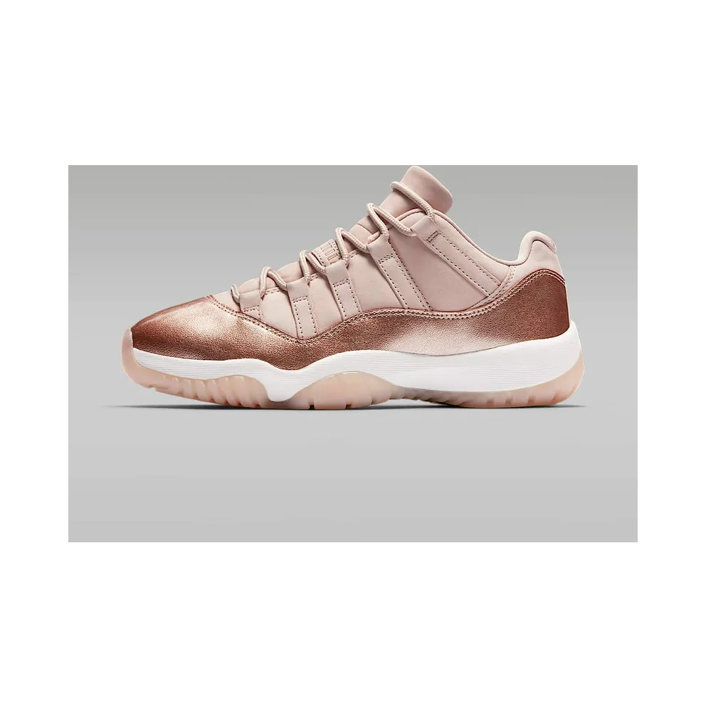 Jordan 11 Retro Low Rose Gold (W) Sail/Metallic Red Bronze-Gum Medium Brown (AH7860-105)
