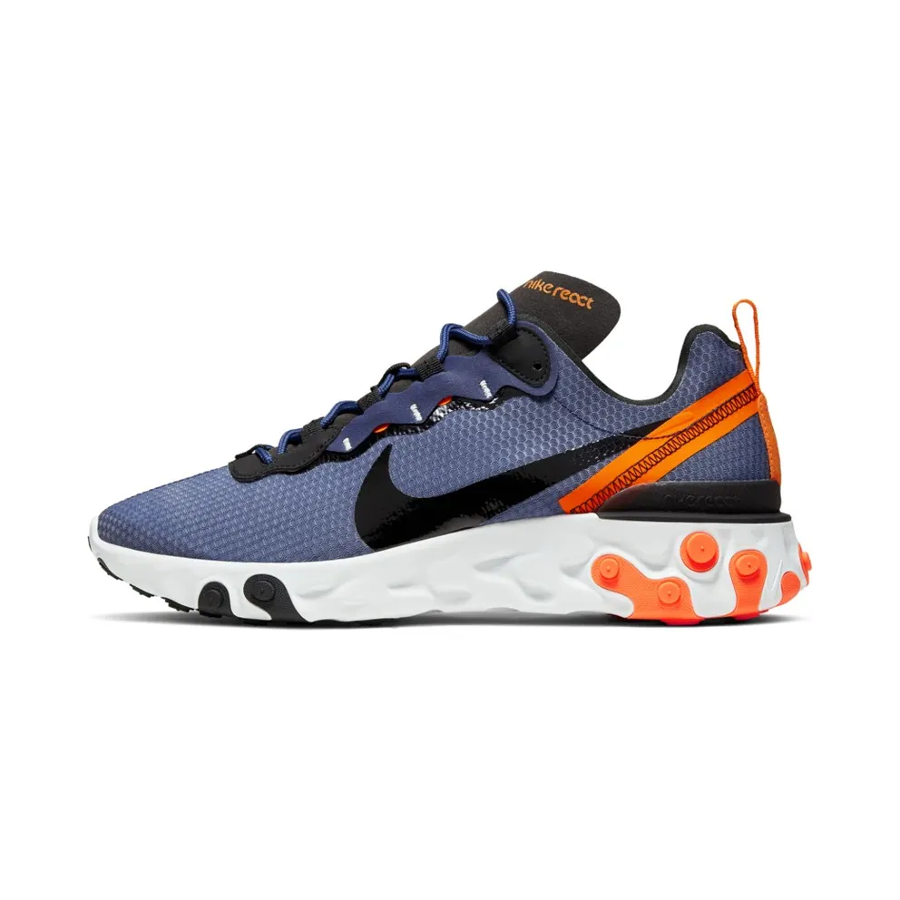 Nike React Element 55 SE Midnight Navy Total Orange Midnight Navy/Total Orange-Summit White-Black (CI3831-400)