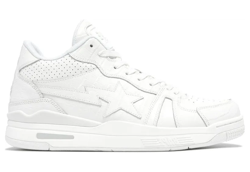 A Bathing Ape Clutch Sta #2 White Croc (0ZXSHM191315MWHX)