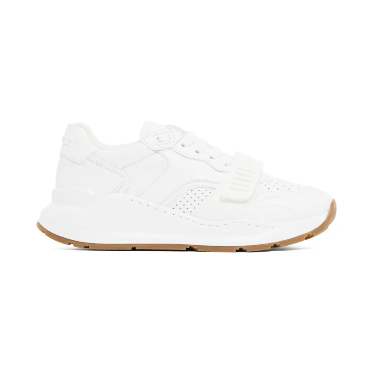 Burberry White Perforated Low-Top Sneakers (8052973)