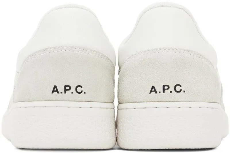 A.P.C. White & Gray Plain Sneakers (PUAAW-M56112)