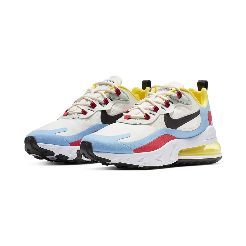 Nike Air Max 270 React Phantom Multi-Color (W) Phantom/Black-Light Blue-University Red-Dynamic Yellow-Pistachio Frost (AT6174-002)