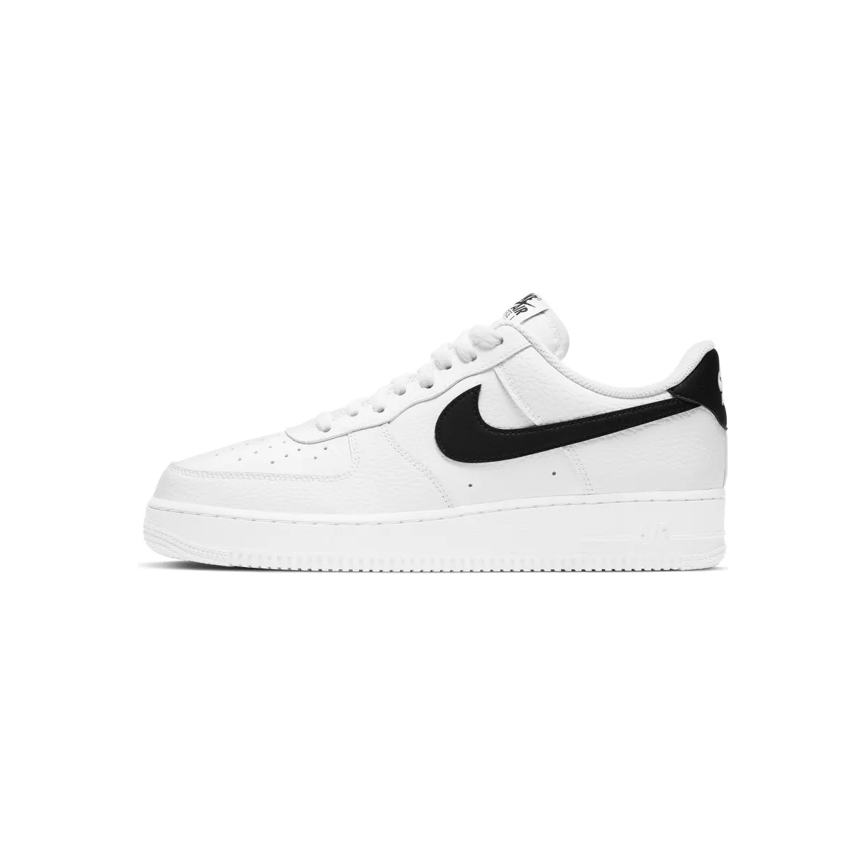 Nike  Air Force 1 Low 07 White Black Pebbled Leather (CT2302-100)