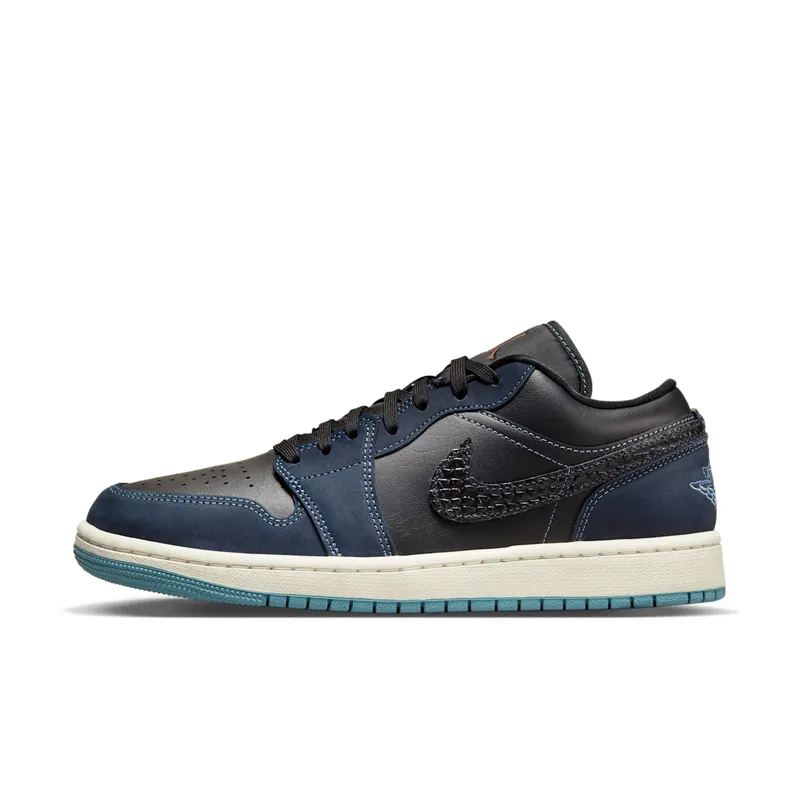 Jordan 1 Low SE Black Dark Obsidian Snakeskin (FJ5478-010)