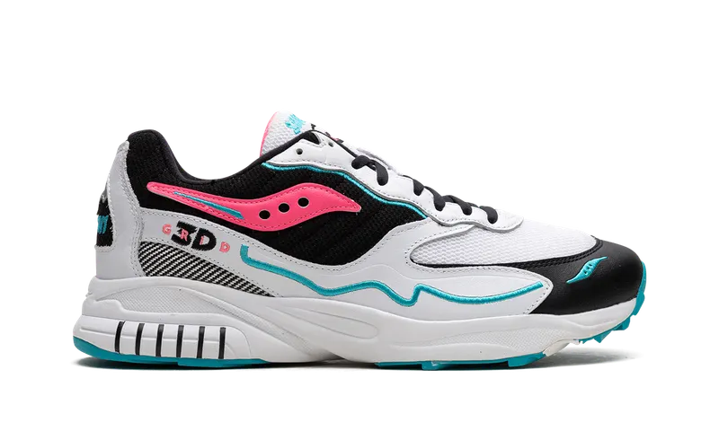 Saucony 3d Grid Hurricane “White Black Pink” (S70646-4)