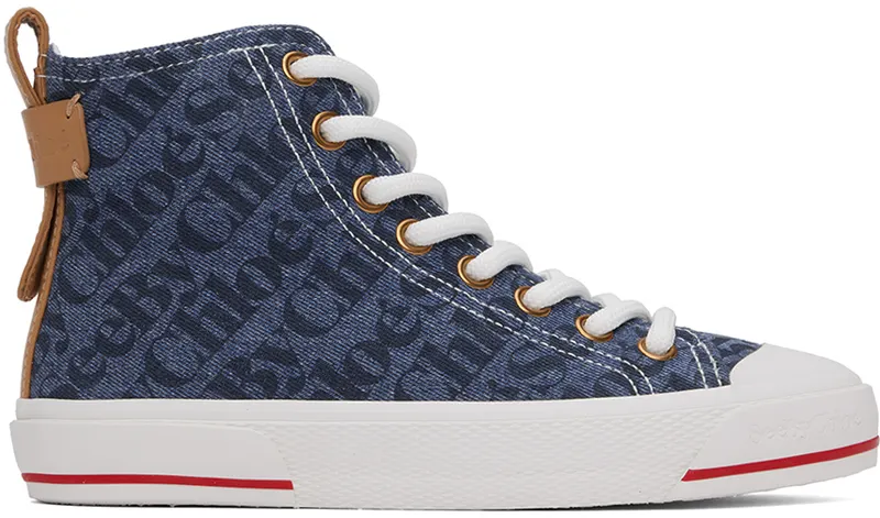 See by Chloé Navy Aryana Sneakers (SB37111A 14260)