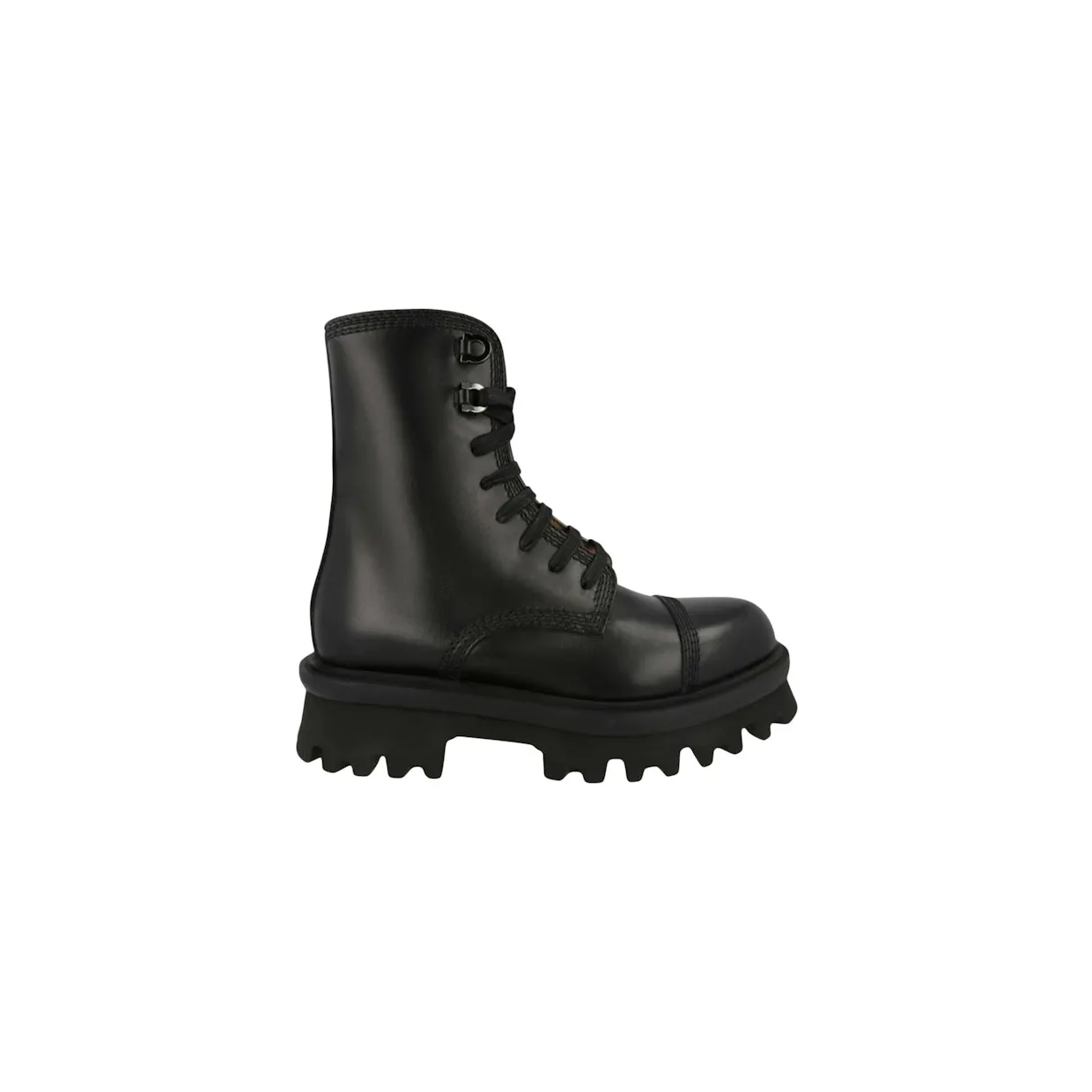 Ferragamo Faraway Demi Combat Boots Black (021494-763193-M)