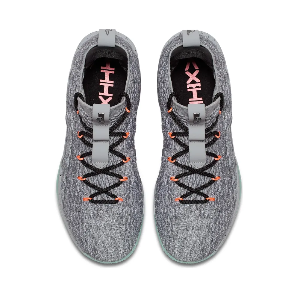 Nike LeBron 15 Low Melon Cool Grey/Black-Teal Tint-Sunset (AO1755-005)