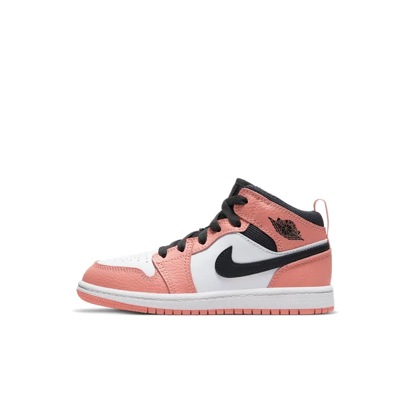 Jordan 1 Mid Pink Quartz (PS) Pink Quartz/Dark Smoke Grey-White (640737-603)