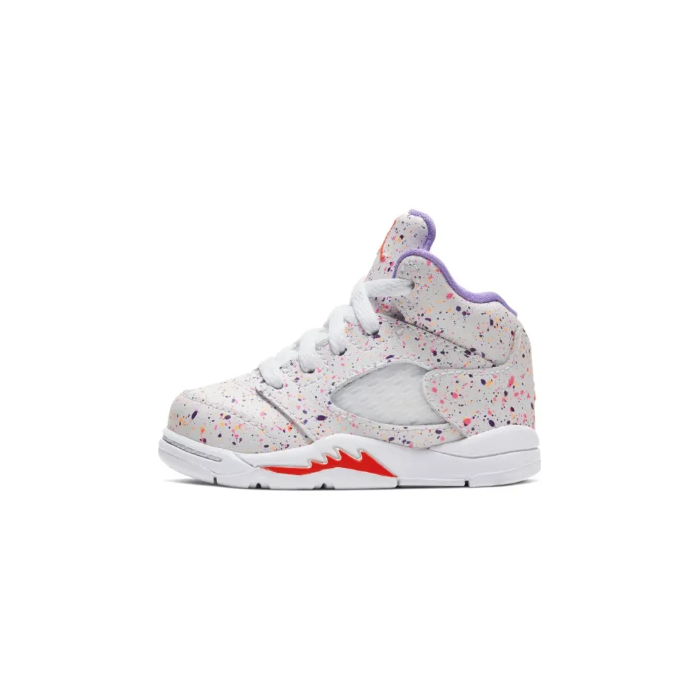 Jordan 5 Retro Easter (2020) (TD) White/Laser Crimson-Voltage Purple (CT1700-100)