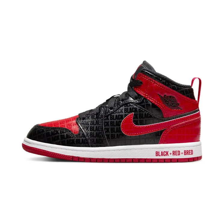 Jordan 1 Mid PS “Bred Text” (DM9651-001)