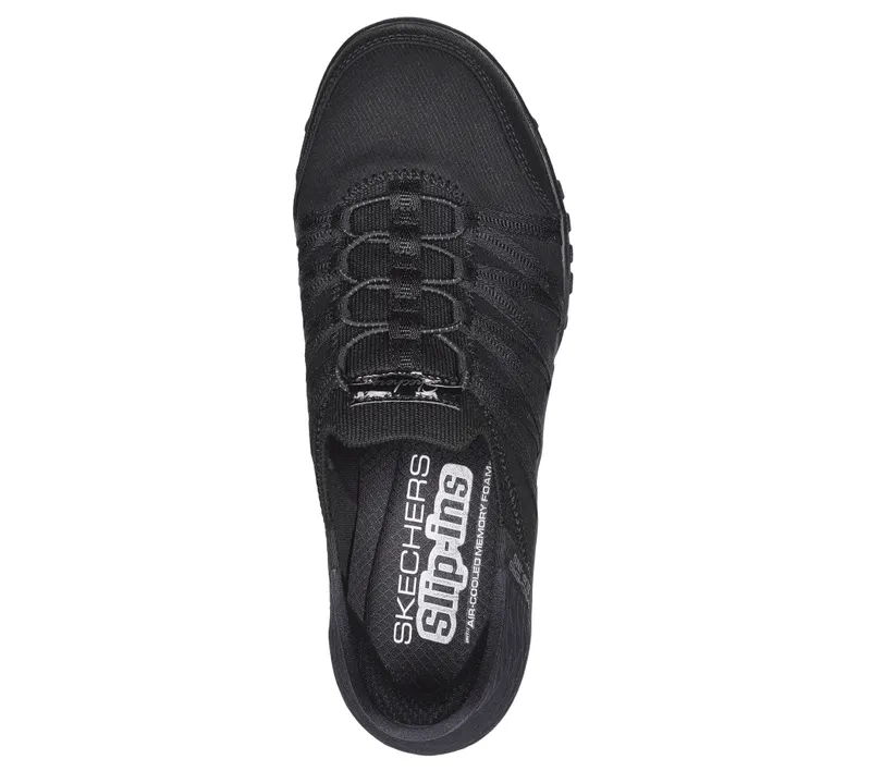 Skechers Slip-ins: Breathe-Easy – Roll-With-Me – Black (100593 BBK)