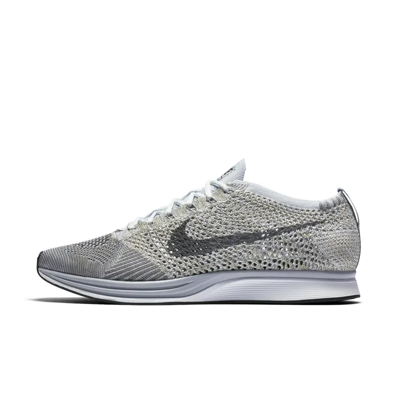 Nike Flyknit Racer Pure Platinum Pure Platinum/Cool Grey-White-Neutral Olive (862713-002)