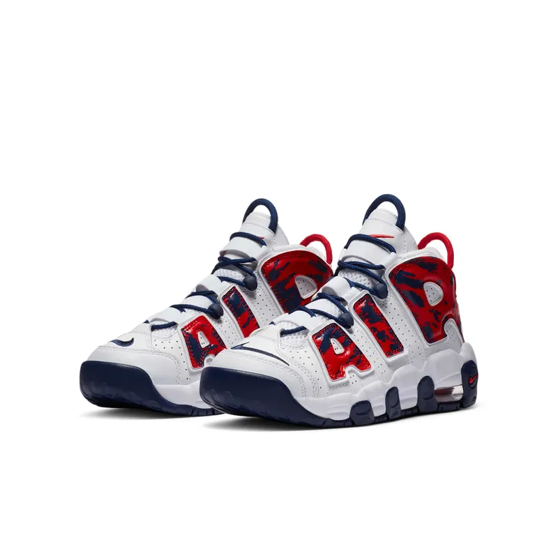 Nike Air More Uptempo White Blue Red Camo (CZ7885-100)