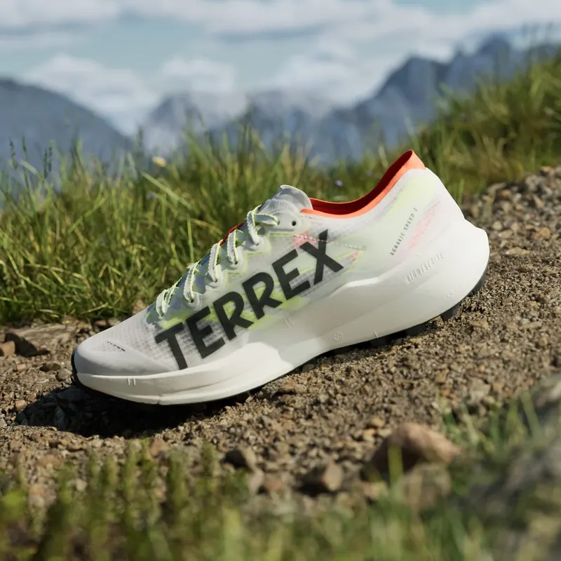 Adidas Terrex Agravic Speed 2 Trail Running Shoes Cloud White / Core Black / Semi Impact Orange (JS3536)