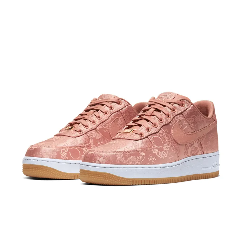 Nike Air Force 1 Low Clot Rose Gold Silk (Special Box) Rose Gold/White-Gum Medium Brown (CJ5290-600)