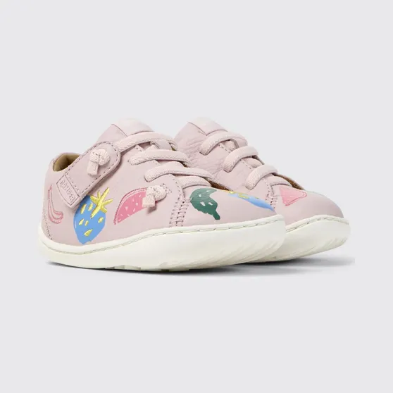 Camper Twins Printed Leather Sneakers Pink (80212-120TWINS0)
