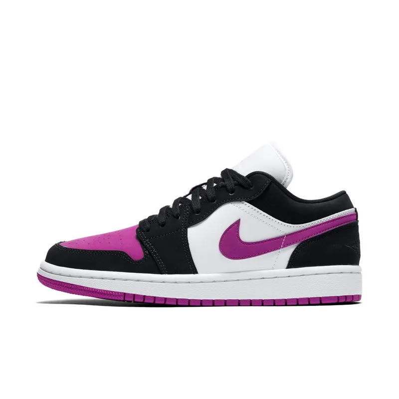 Jordan 1 Low Black Cactus Flower (W) Black/Cactus Flower-White (DC0774-005)