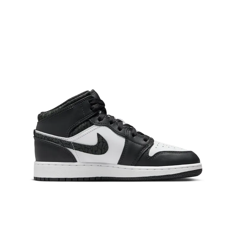 Nike Air Jordan 1 Mid SE Elephant Print Black (GS) (FB9909-001)