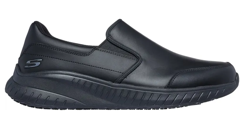 Skechers Work Slip-Resistant Relaxed Fit Squad Chaos – Rockrath “Black” (200292ECBLK)
