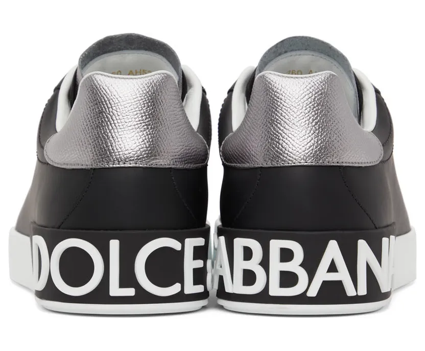 Dolce & Gabbana Black & White Portofino Sneakers (CS1760 AH527) (4)