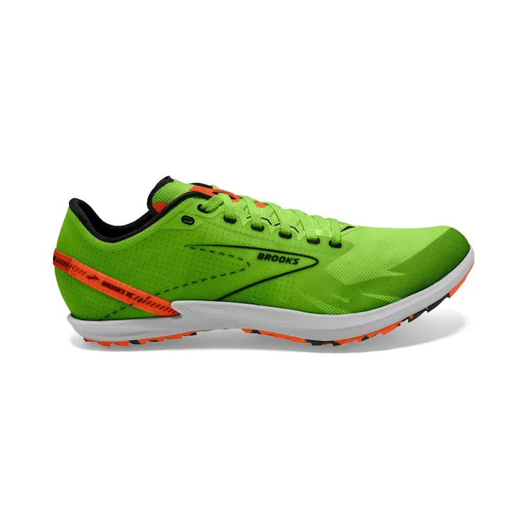 Brooks Draft XC Spikeless Green Gecko Red Orange White (100038-1D-308)