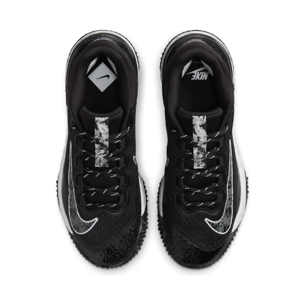 Nike Alpha Huarache Elite 4 Turf Black Pure Platinum Iron Grey (DV0496-001)