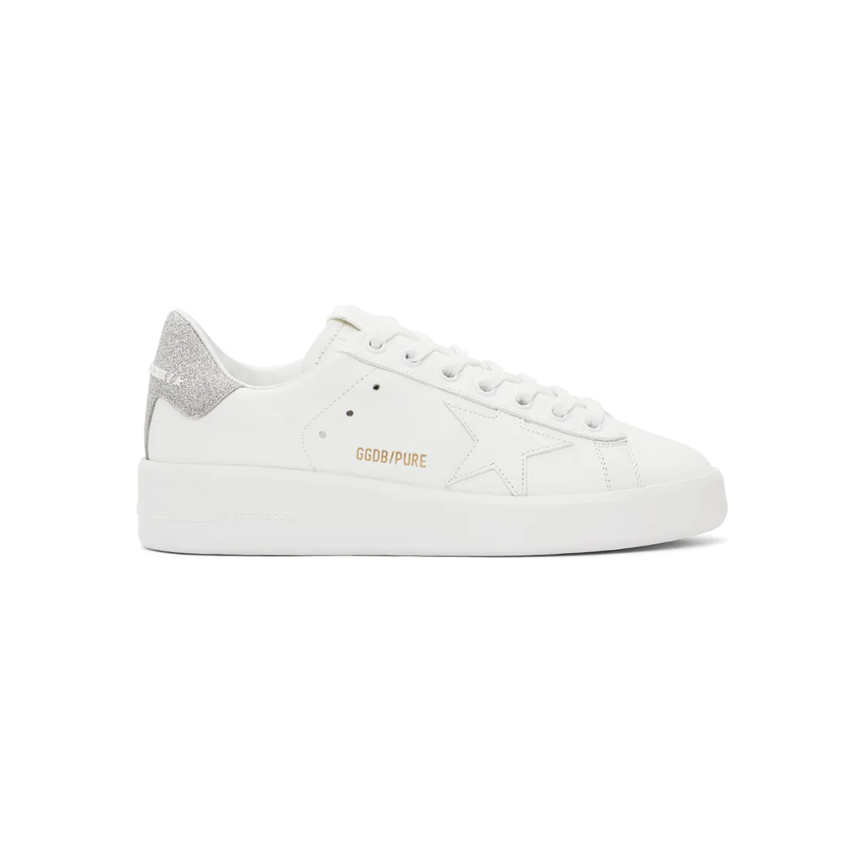 Golden Goose White & Silver Purestar Sneakers (F00197.F000538.80185)