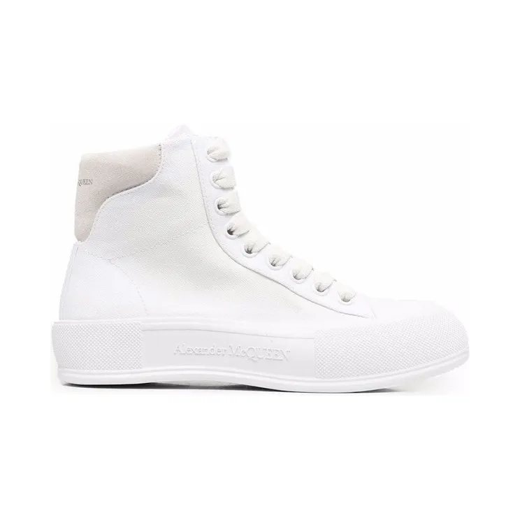 Alexander McQueen Deck Plimsoll High Top Optical White (666381W4MV79000)