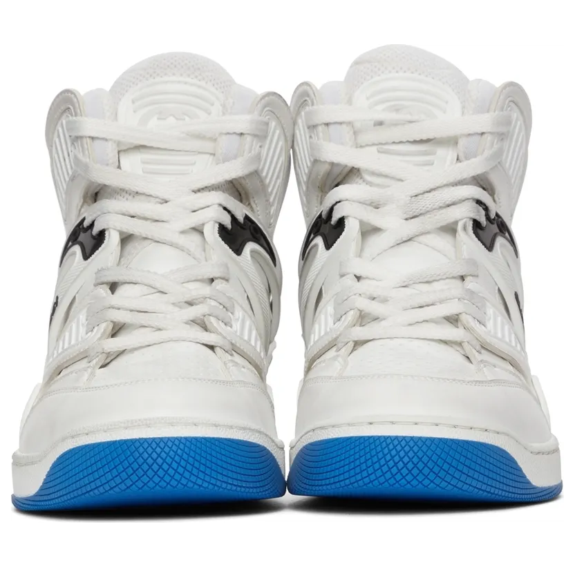 Gucci White Basket High-Top Sneakers (661301 2SHA0) (2)