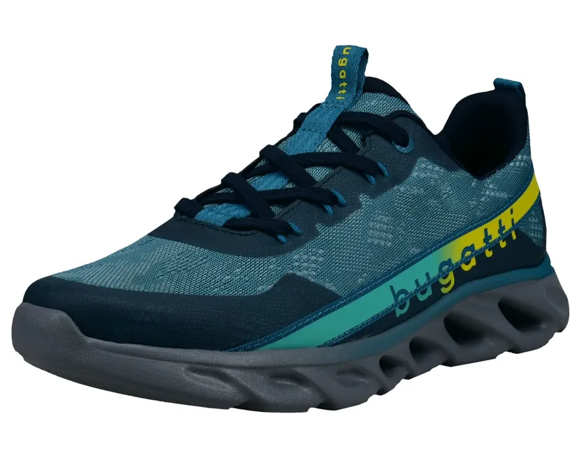 Bugatti sneaker Navy / Cyaan blauw / Geel (1063255)