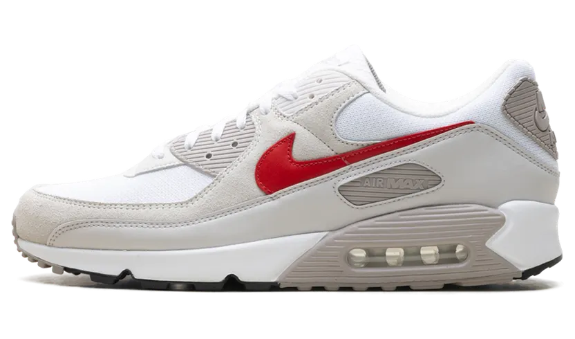 Nike Air Max 90 “White College Grey Vast Grey University Red” (DM0029-113)
