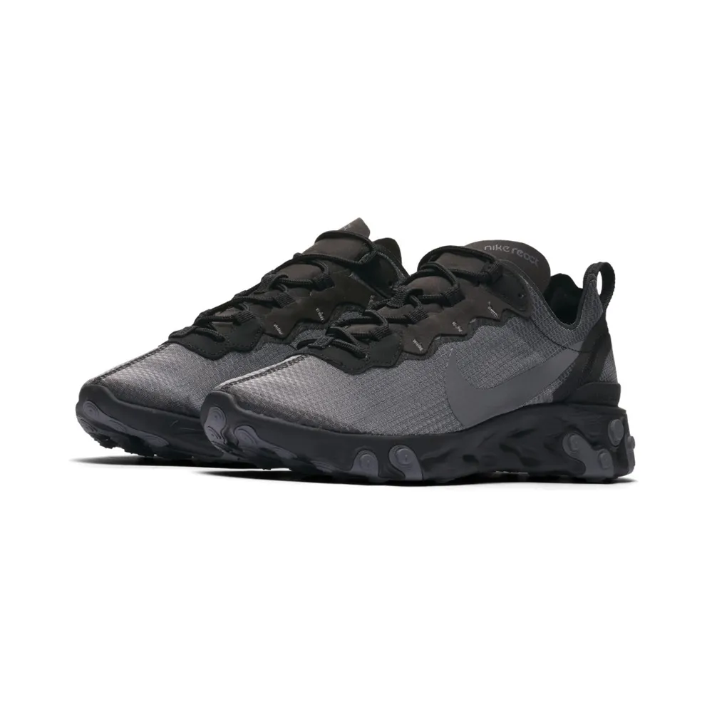 Nike React Element 55 SE “Black / Dark Grey” (CI3831-001)
