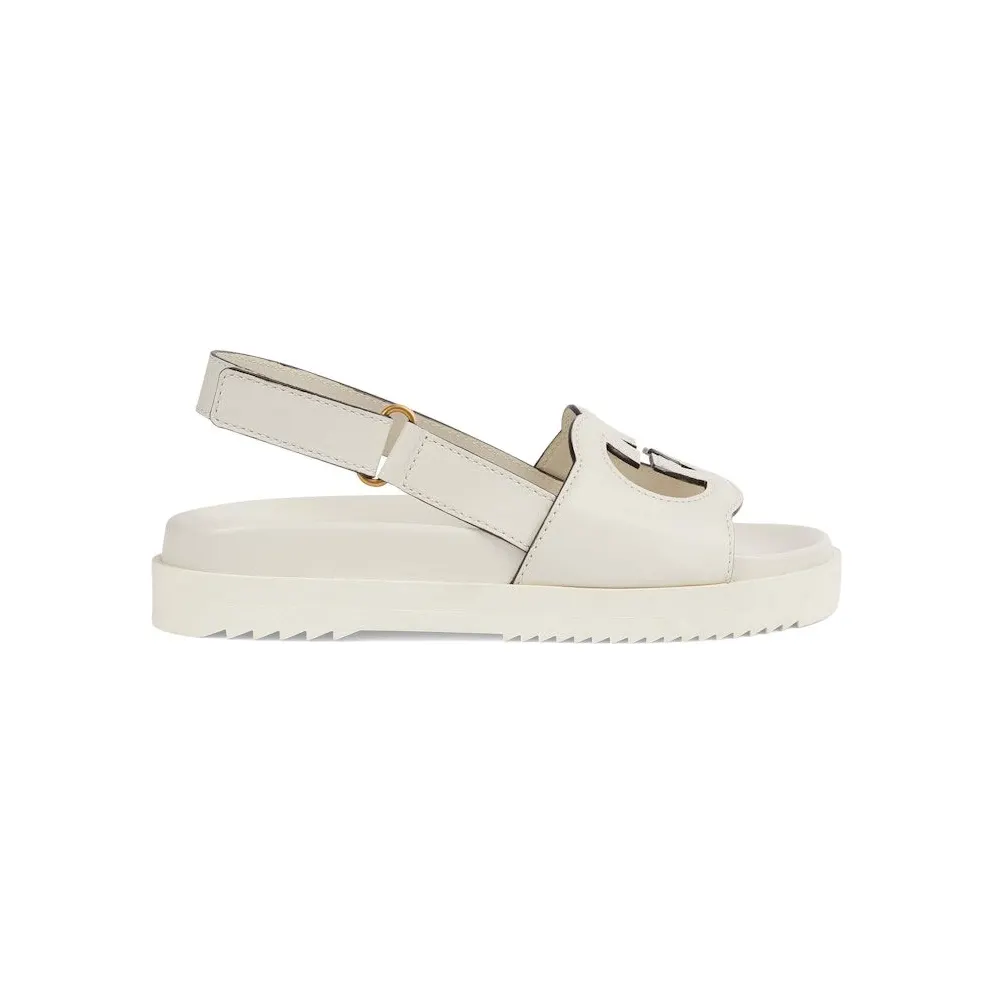 Gucci Interlocking G Sandal GG White (738687 US000 9022)