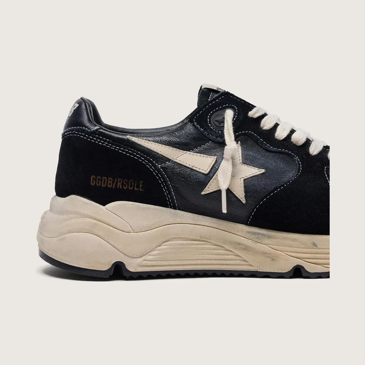 Golden Goose Running Sole In Black Nappa And Suede (GWF00126.F003775.90352) (5)