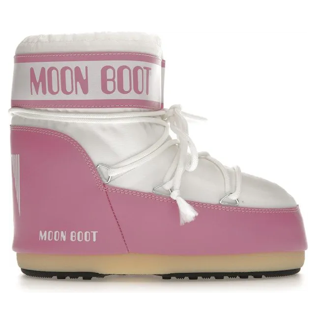 Moon Boot Icon Nylon Low Boot Pink White (80D1409340-JB05)