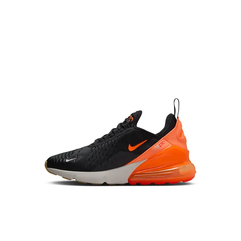 Nike AIR MAX 270 GS “Black Total Orange Bright Crimson” (943345-037)