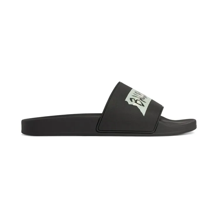 Balenciaga Pool Slide Sandal Black White (689031 W0FPC 1090)