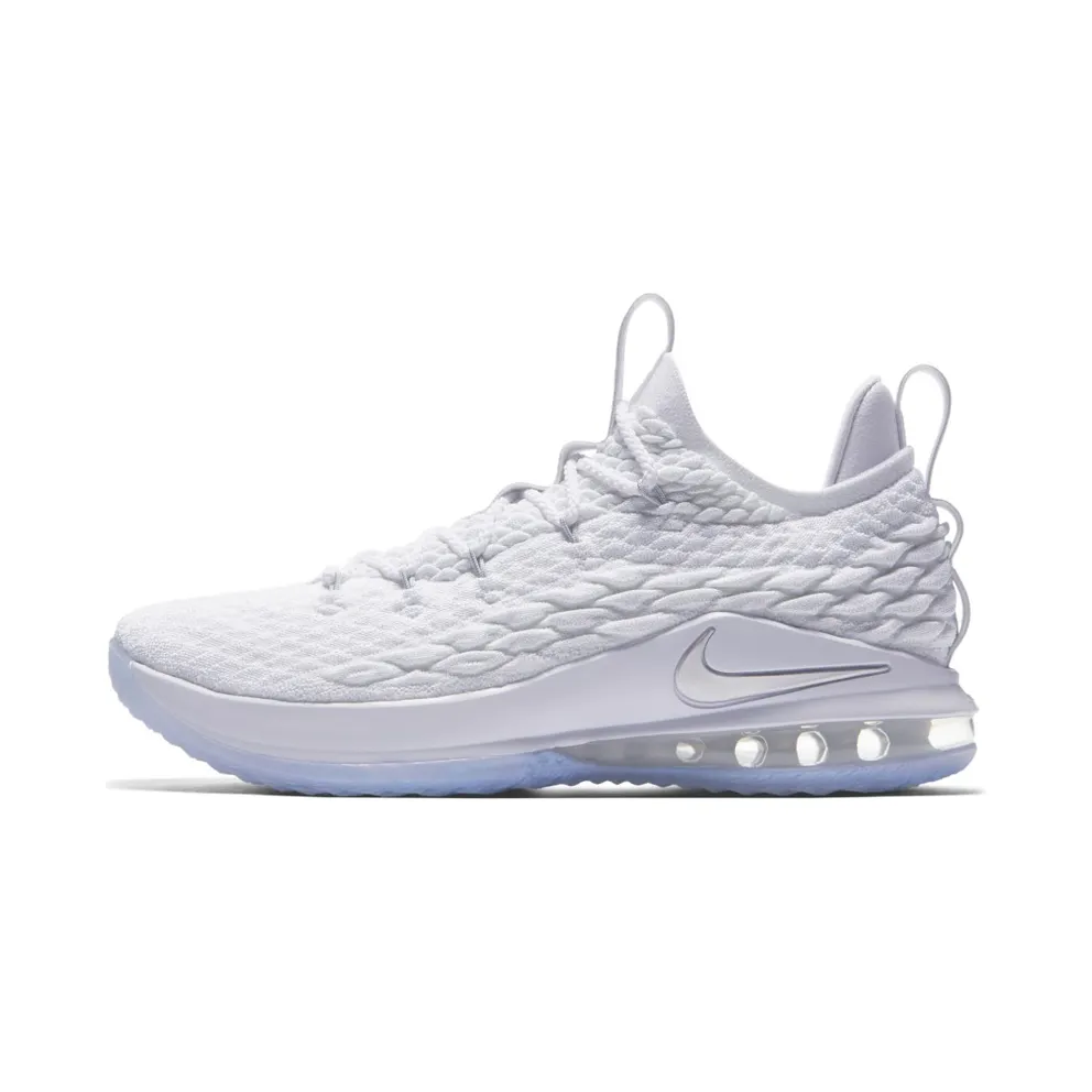 Nike LeBron 15 Low White Metallic Silver White/Metallic Silver-White (AO1755-100)